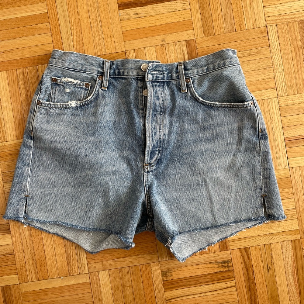 Agolde Dee High Rise Button Fly Shorts